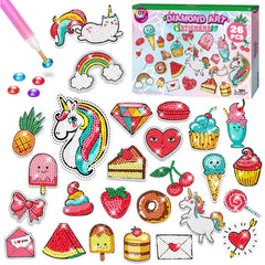 TOY Life unicorn 4-inch diamond sticker boosts creativity during art time.