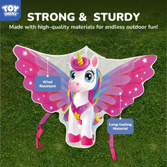 TOY Life durable kite uses ripstop fabric and fiberglass for lasting outdoor use.