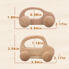 TOY Life durable natural wood car for long-lasting playtime.