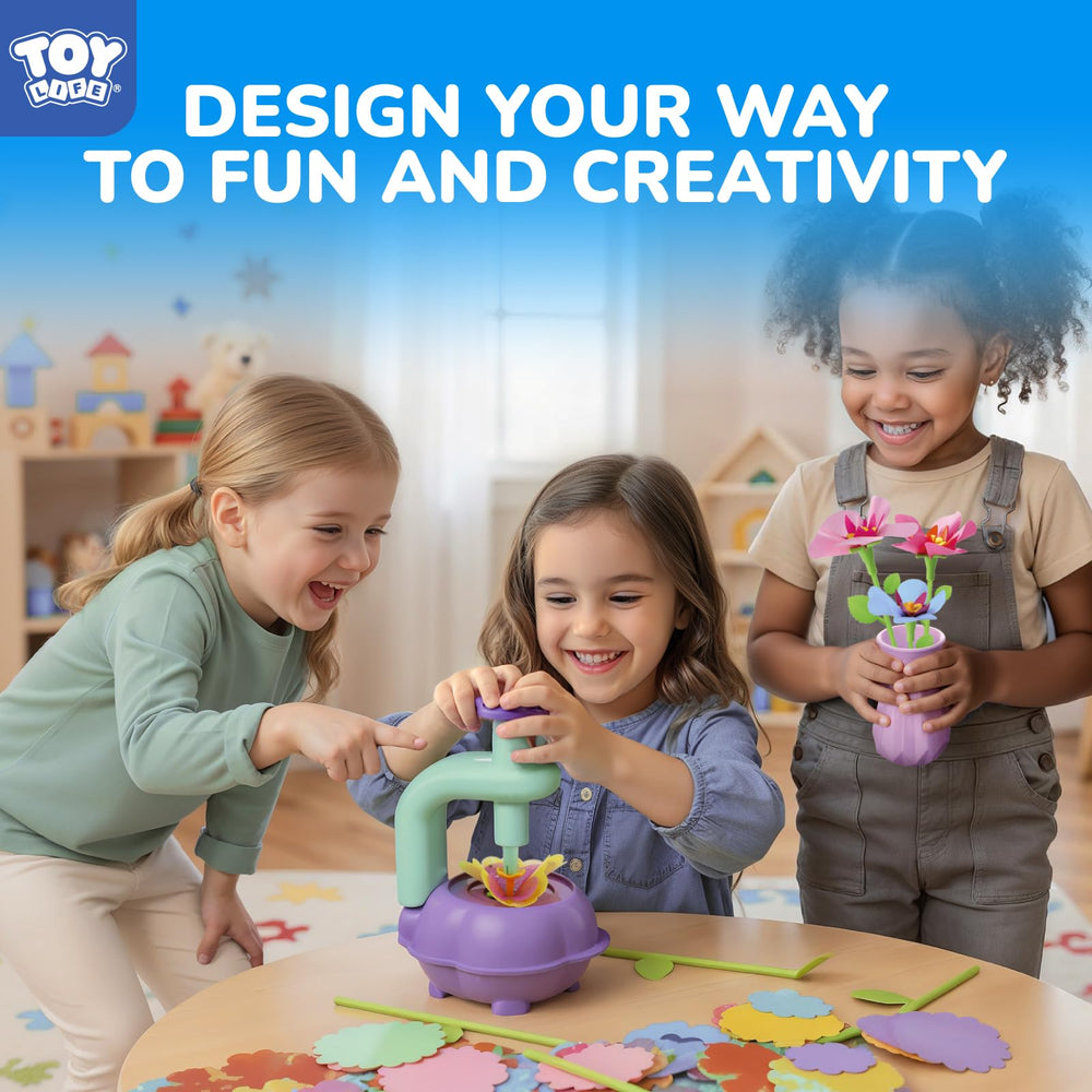 Assorted TOY Life fabric petals helping kids explore color combinations for bouquets.