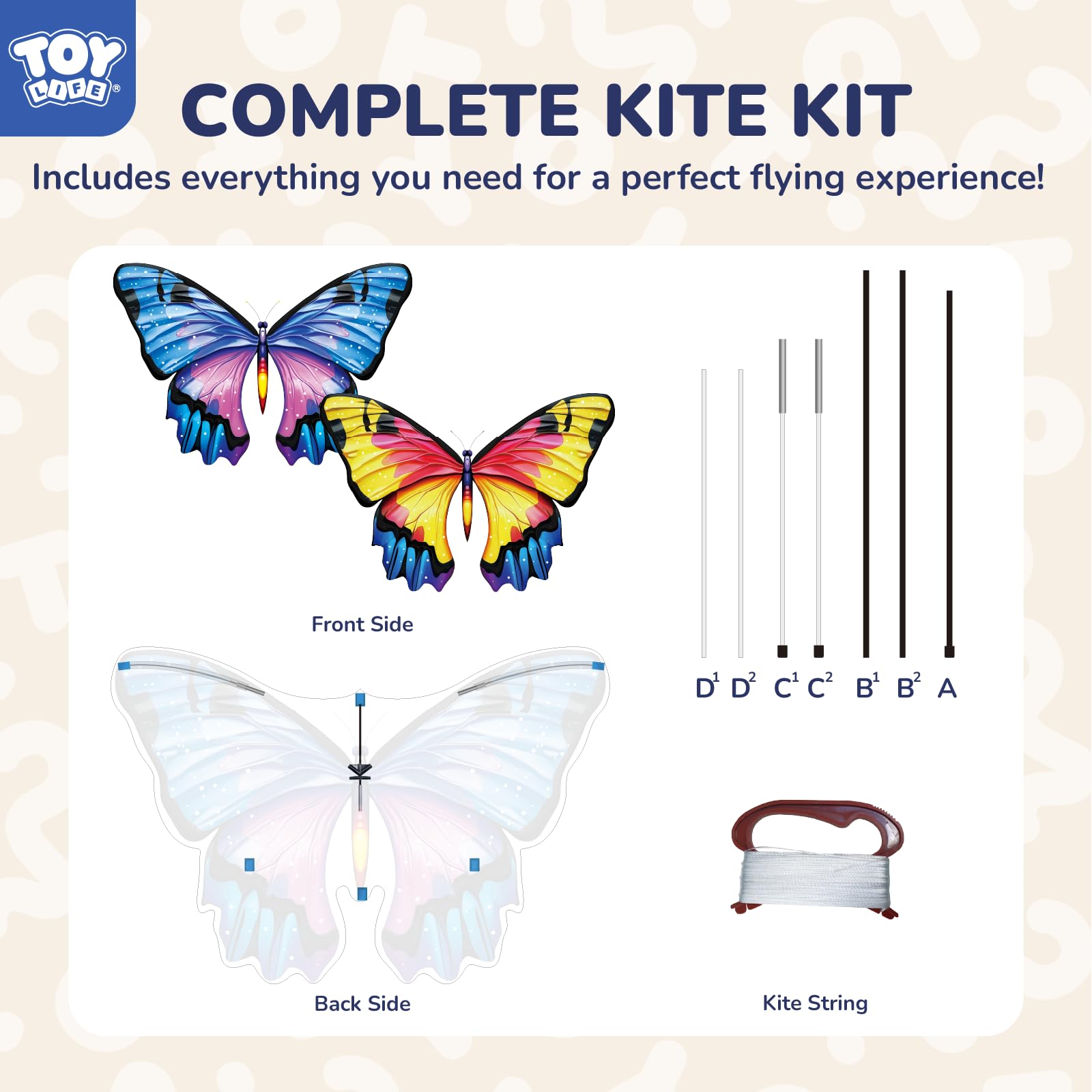 TOY Life giant butterfly kite glows at sunset for magical moments.
