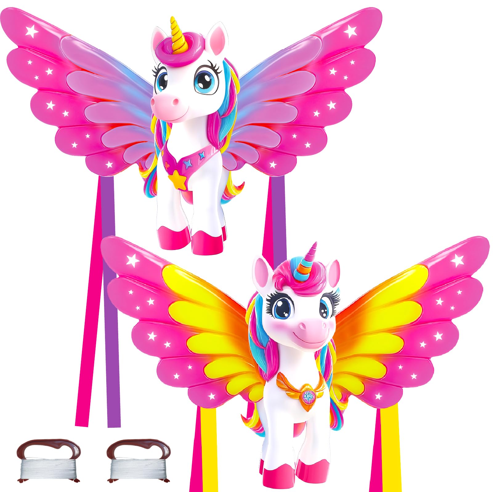 TOY Life giant unicorn kite soars high with bright colors for magical outdoor fun.
