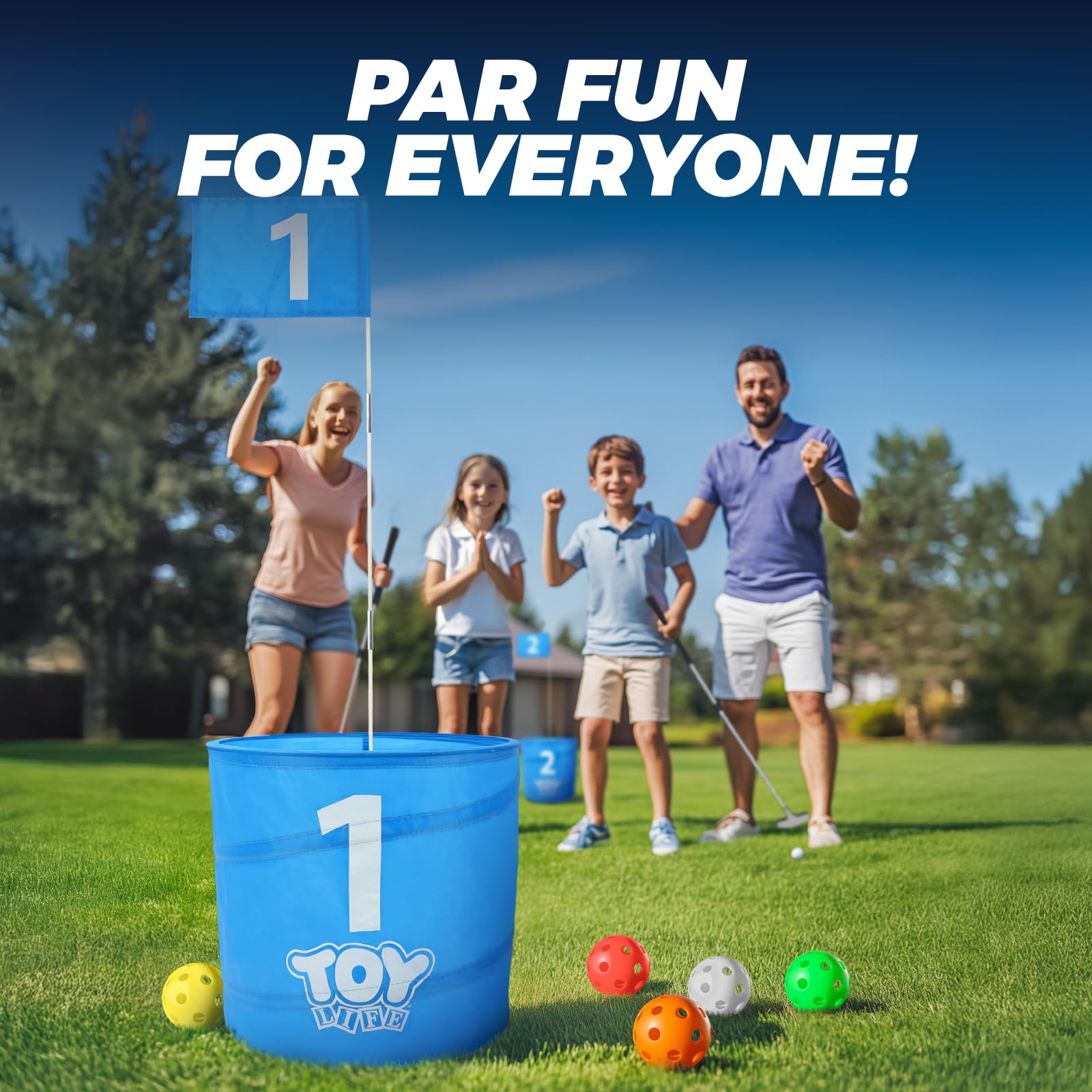 TOY Life Golf Game Set durable materials ensure long-lasting entertainment.