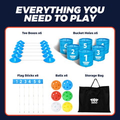 TOY Life Golf Game Set flag marks the target for easy alignment.