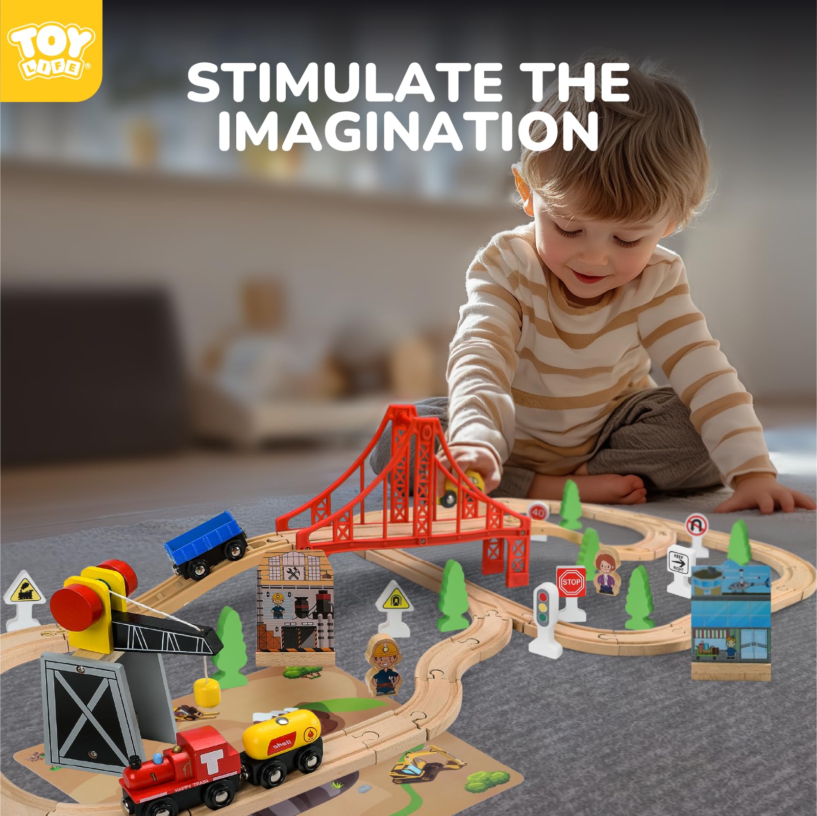 TOY Life imaginative play prompts problem-solving while assembling tracks.