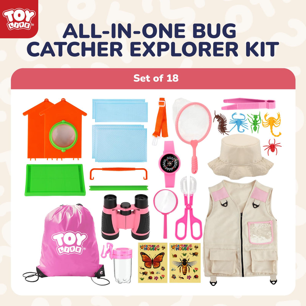 TOY Life tweezers and magnifying glass for detailed exploration