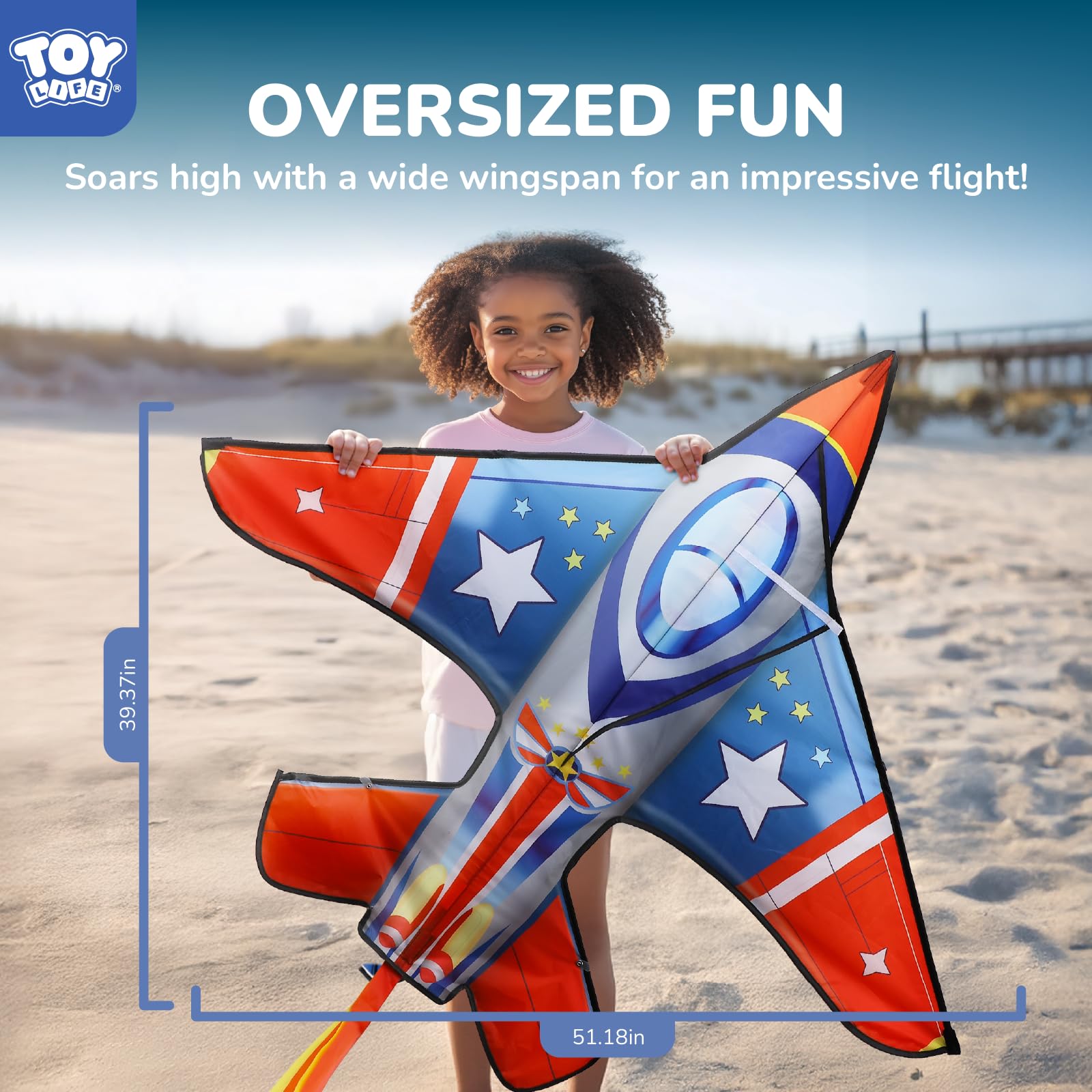 TOY Life 300ft line enables extended flights and wide coverage