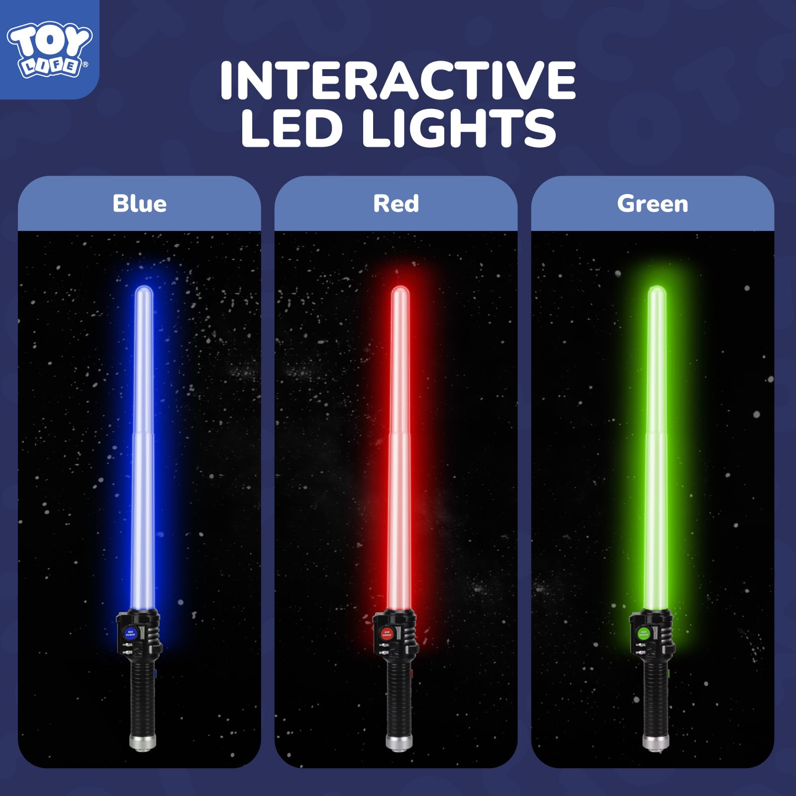 TOY Life light up saber blue extendable for cool dueling and cosplay