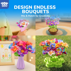 Long and short stems from TOY Life support versatile bouquet arrangements.