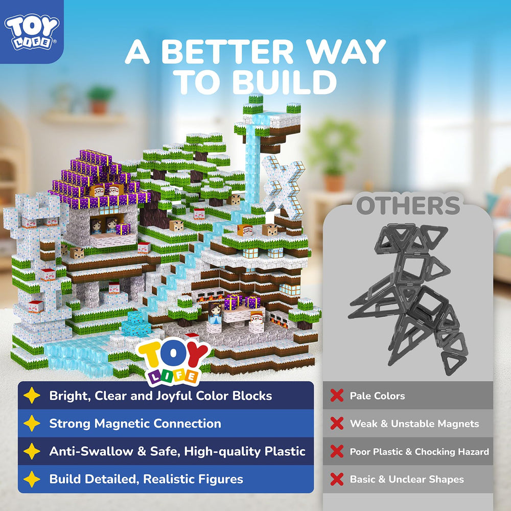 TOY Life magnetic blocks stem learning promotes problem solving and spatial skills