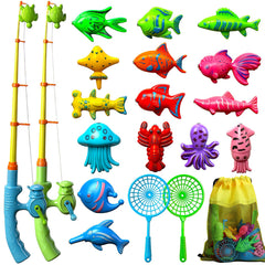 TOY Life Magnetic Fishing Game with colorful fish boosts hand-eye coordination.