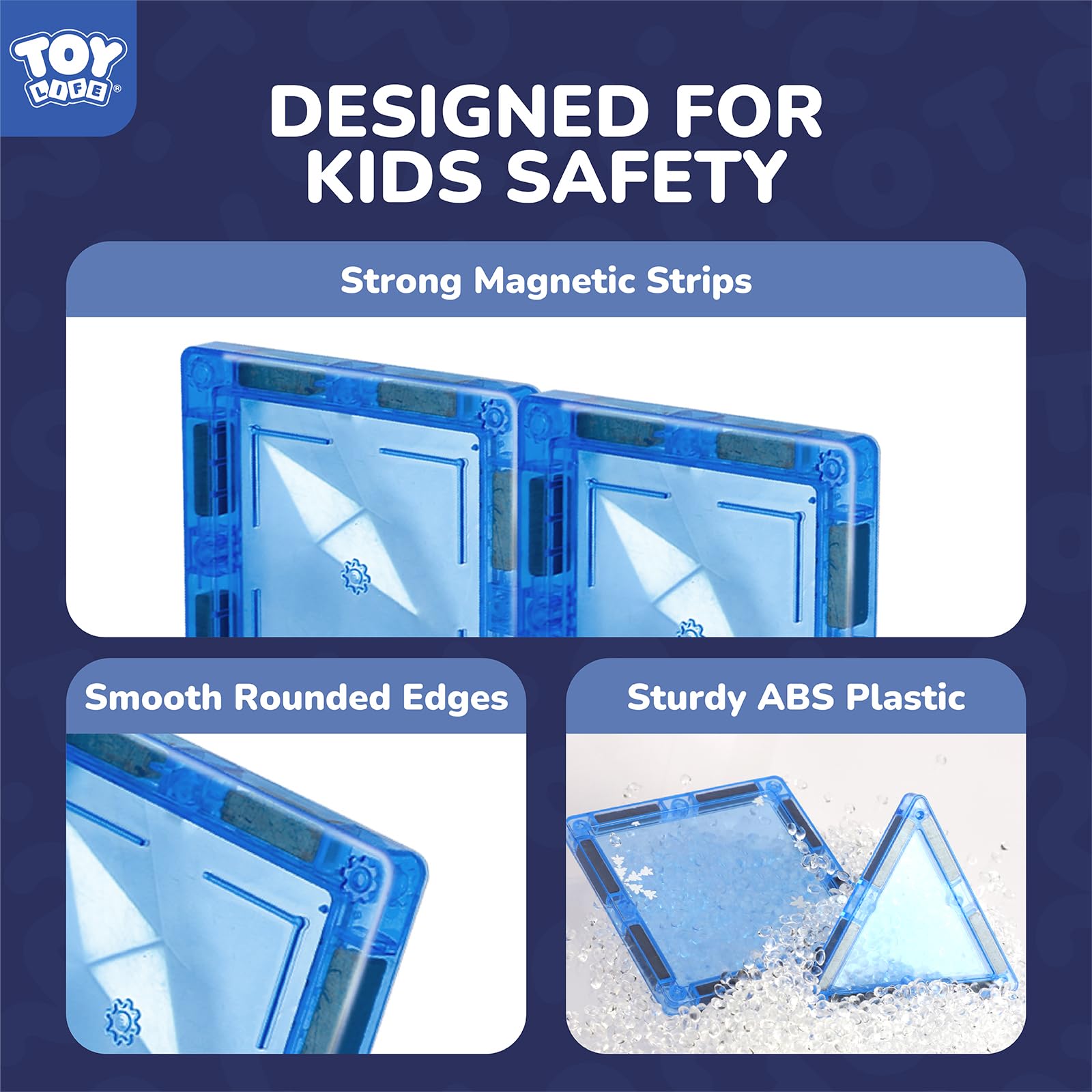 TOY Life safe durable tiles emphasize rounded edges for worry-free toddler and kid use.