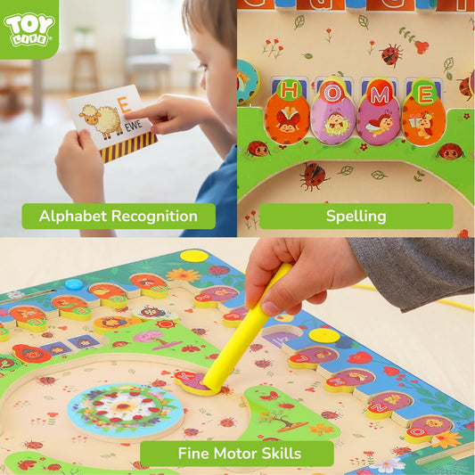 TOY Life magnetic wand handle detail, showcasing focus on fine motor practice.