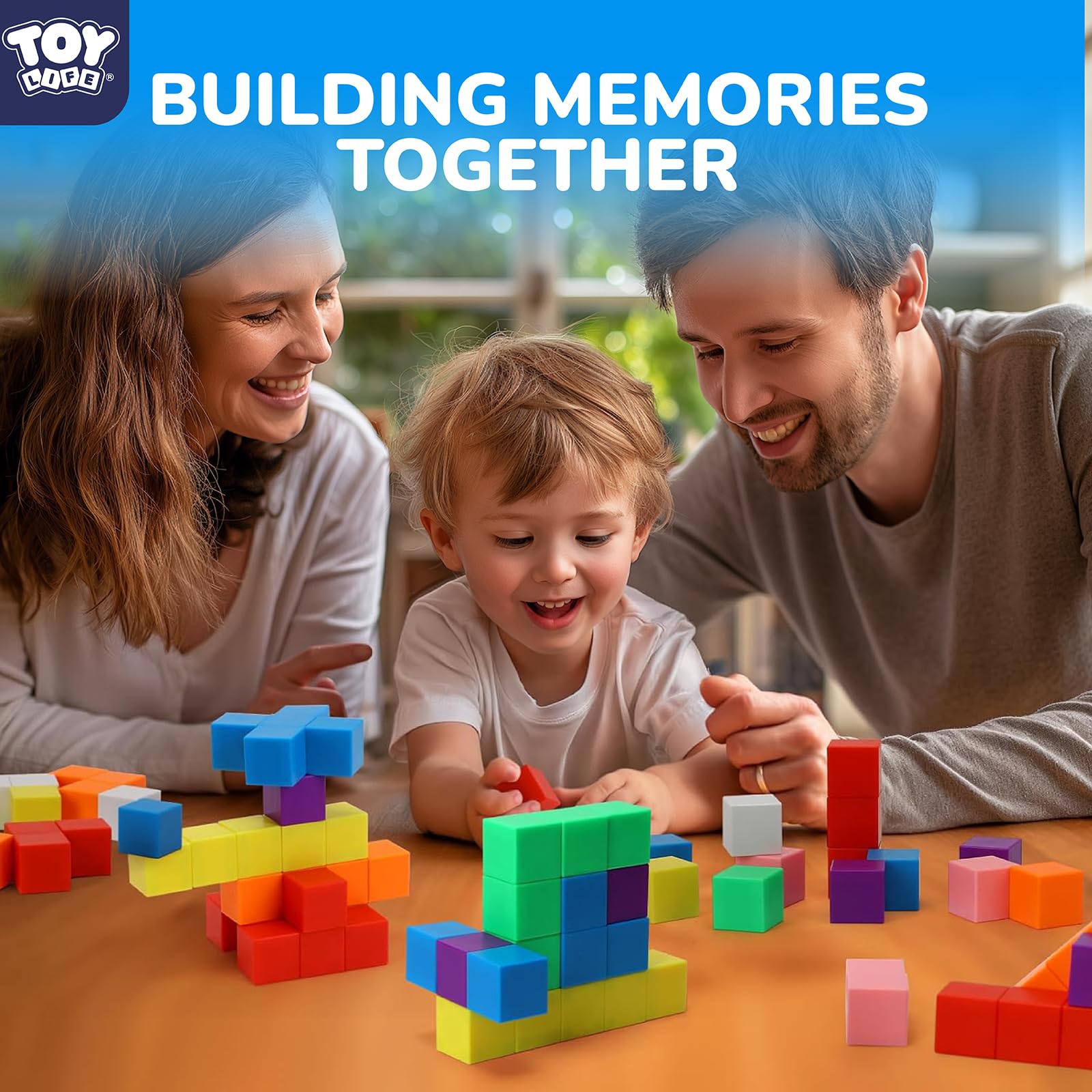 TOY Life magnets securely enclosed inside blocks during active play.
