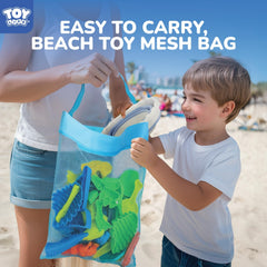TOY Life mesh storage bag keeps pieces organized and dry after play.