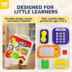 TOY Life Montessori Busy Board musical-sounds section engages toddler melodies