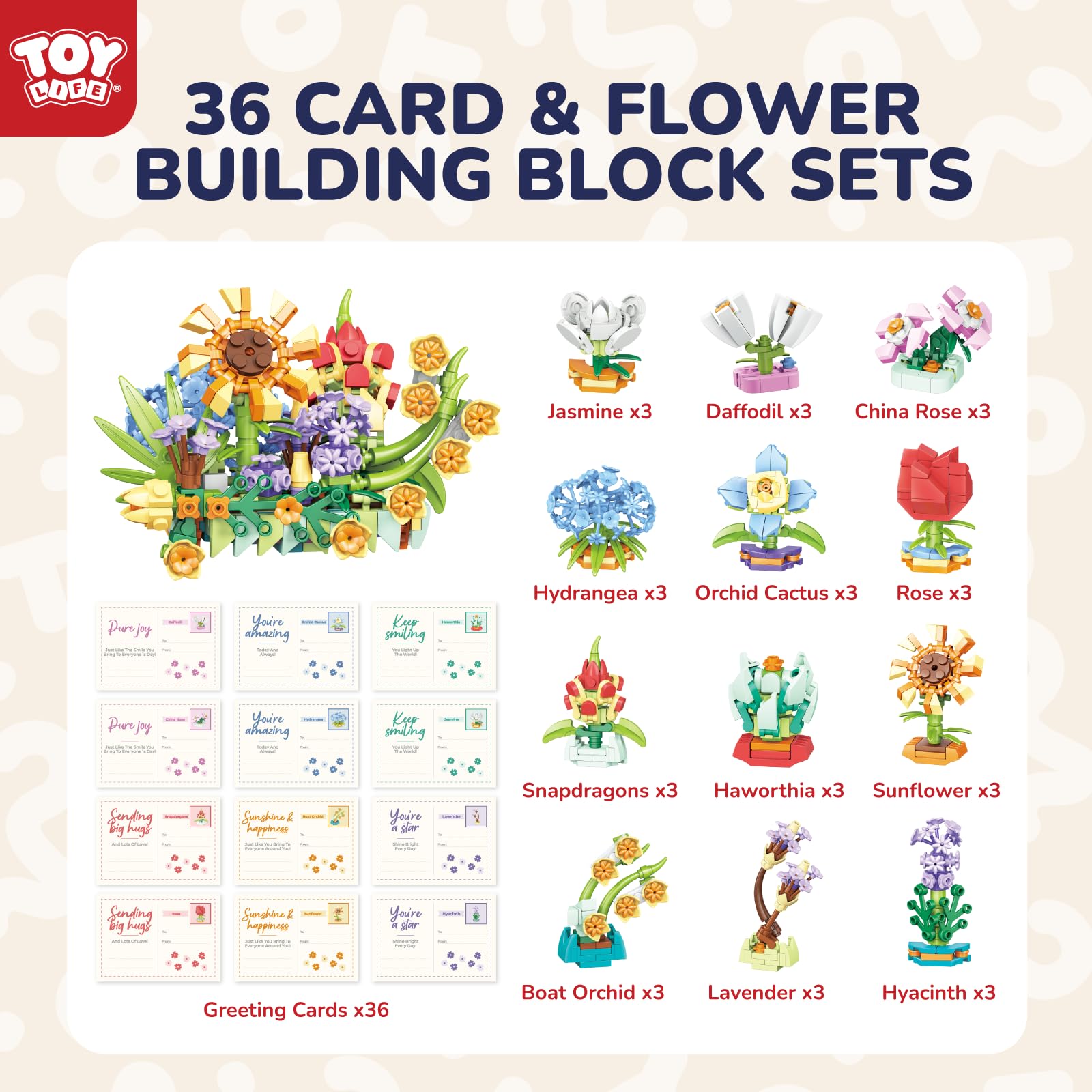 TOY Life party favors with heart-warming gift cards for celebrations.