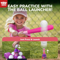 TOY Life retractable teeball bats for easy setup and travel.