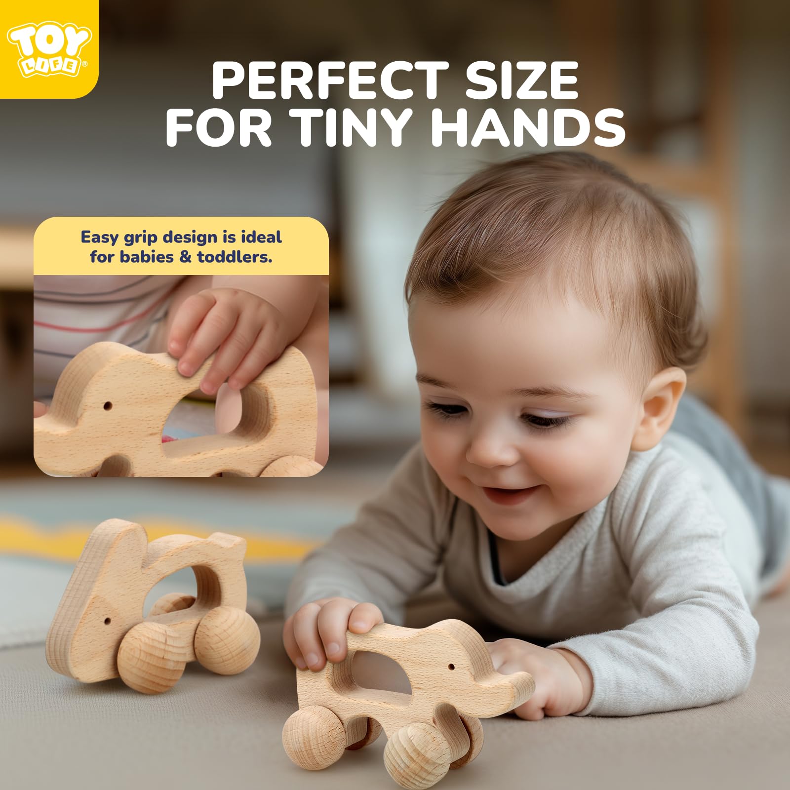 TOY Life safe wooden toy, no resins or pigments.