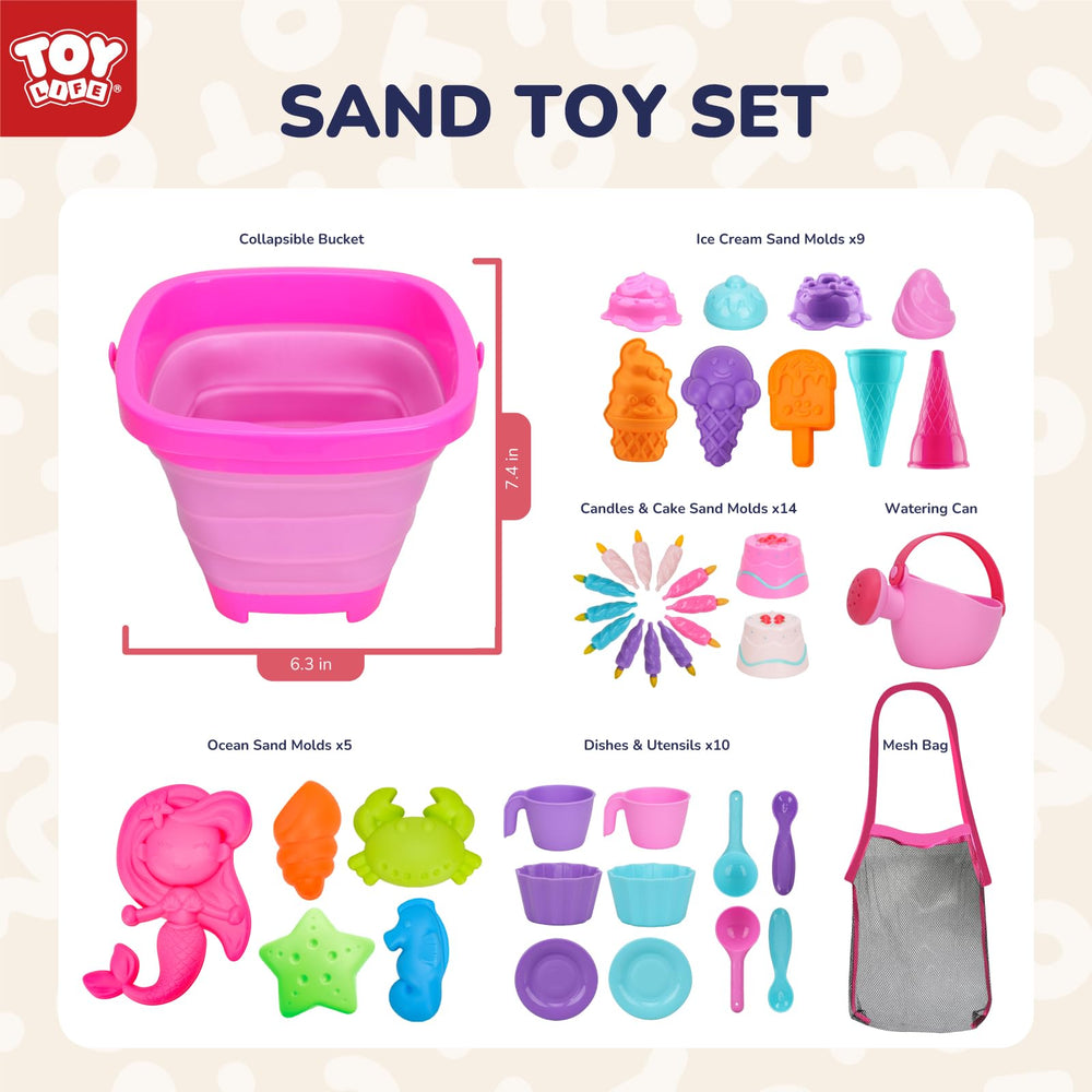 TOY Life silicone beach bucket provides soft grip and safe sand play
