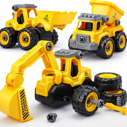TOY Life take apart bulldozer truck set for kids, encourages hands-on engineering play.