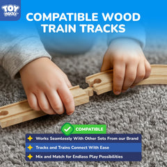 Durable wooden design withstands energetic play sessions.