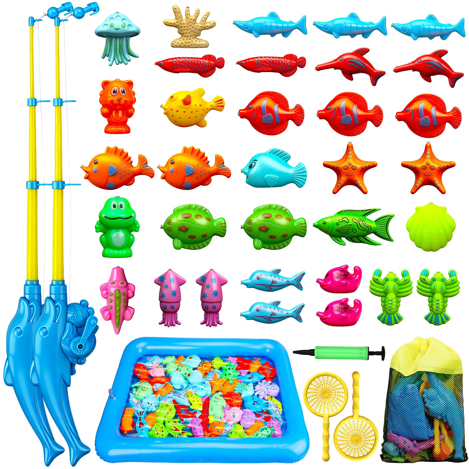 TOY Life two-player magnetic fishing game for bath time and family play