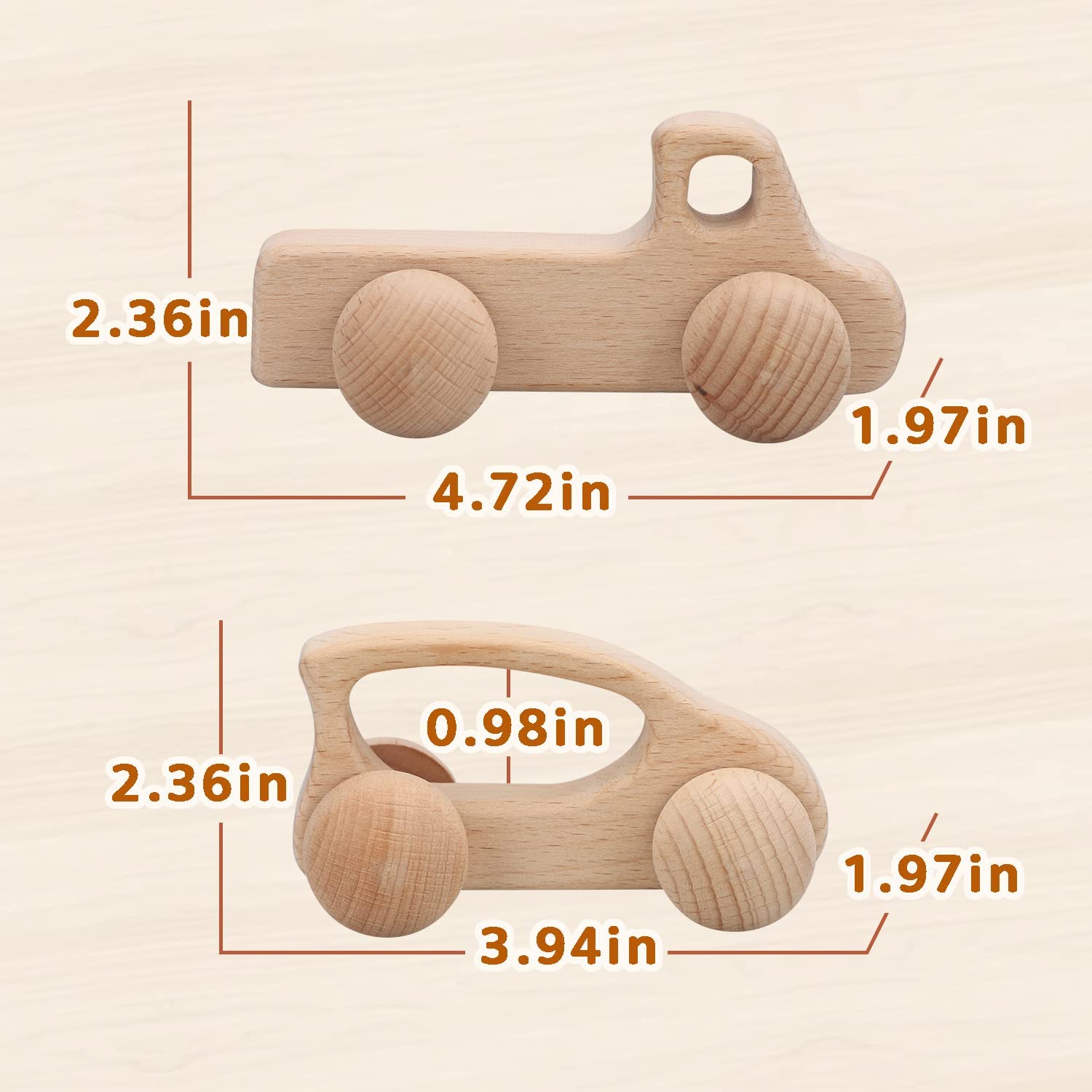 TOY Life wooden cars suit nursery decor while entertaining tiny hands.