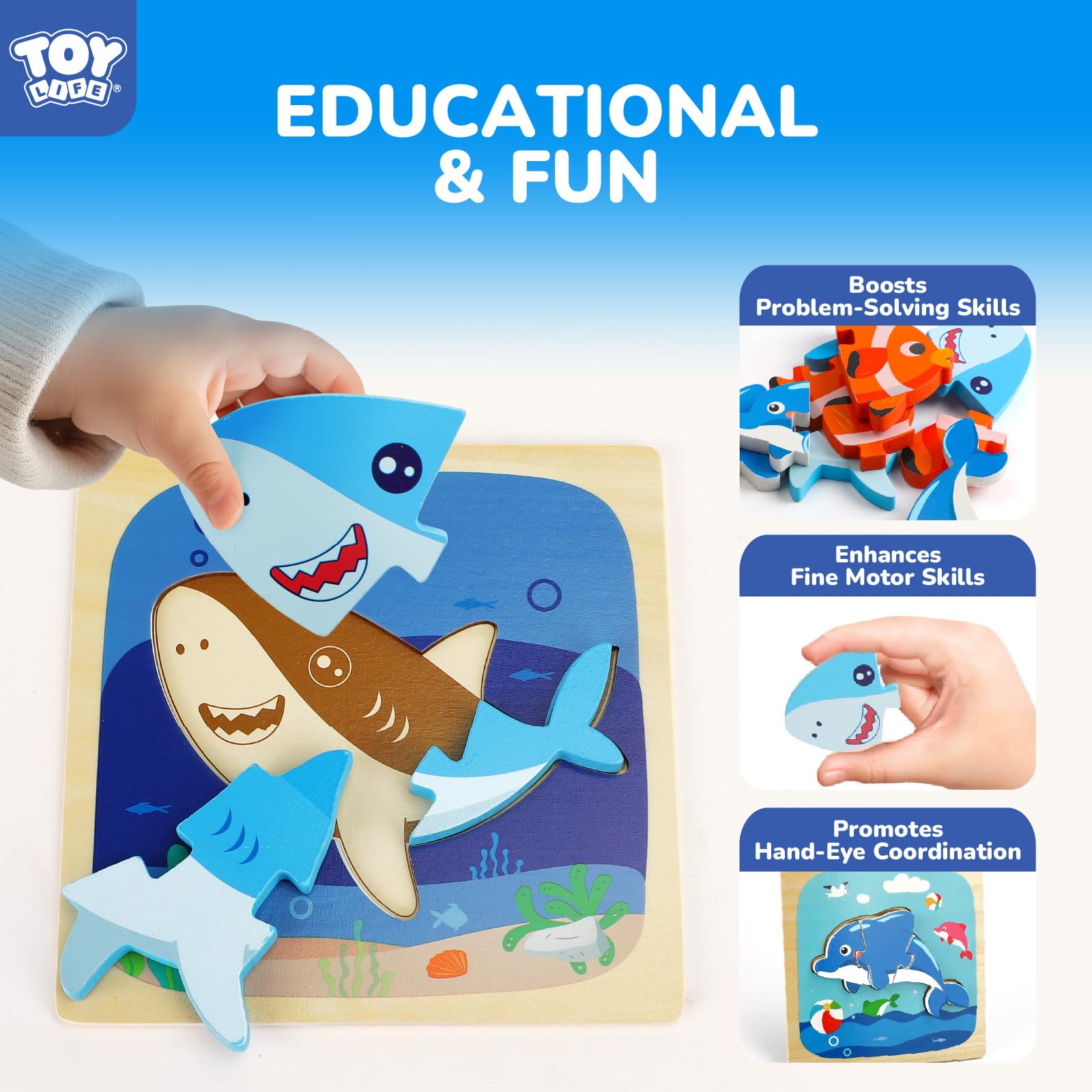TOY Life durable solid wood puzzle that withstands long hours of play.