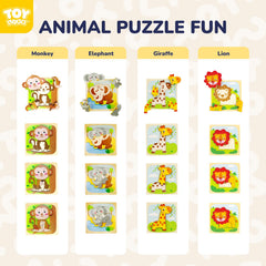 TOY Life wooden elephant puzzle encourages problem solving with durable pieces.