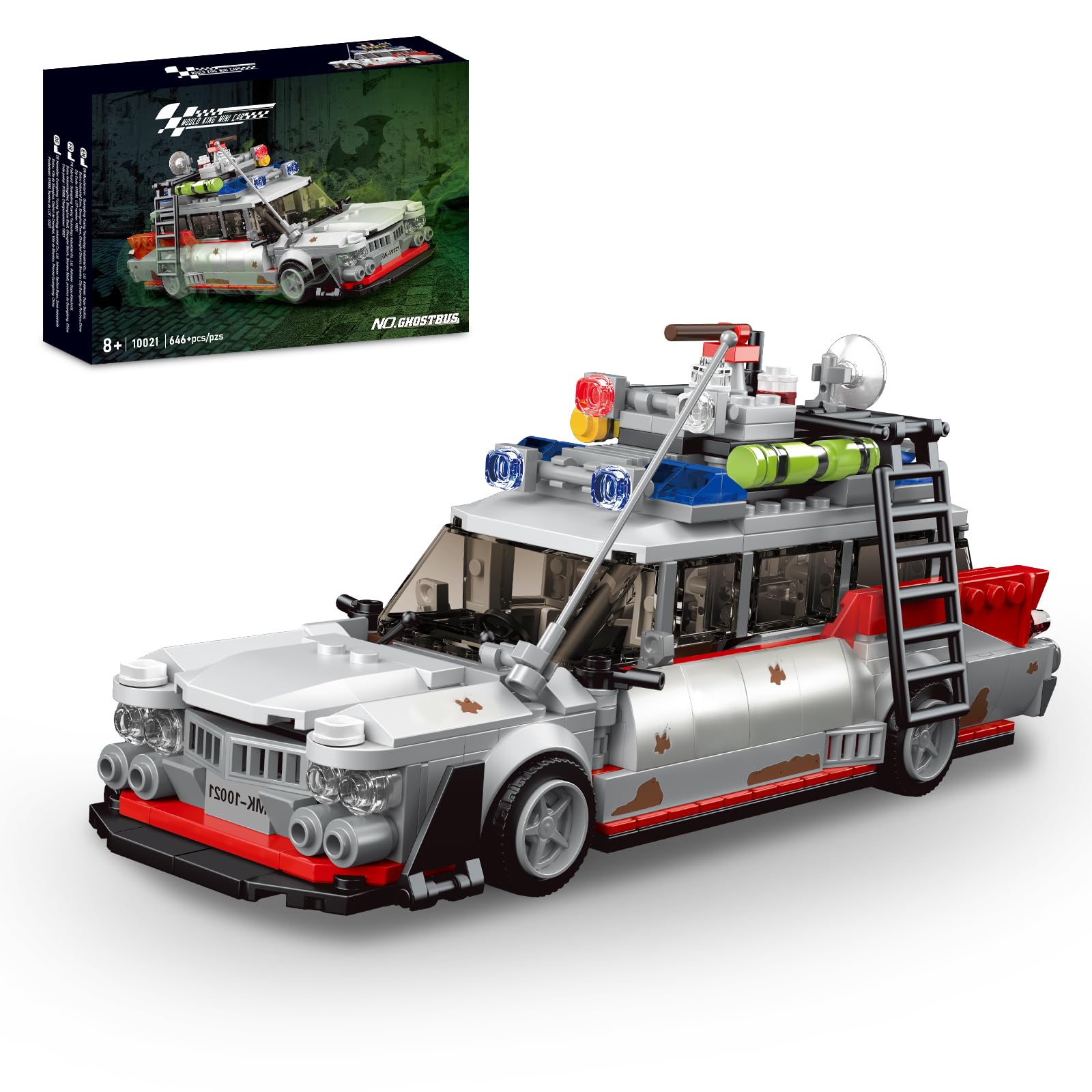 TOY PLAYER ECTO-1 ghost car design detail for display and collection