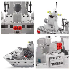 TOY PLAYER destroyer cannon turret close-up for realistic build and play.