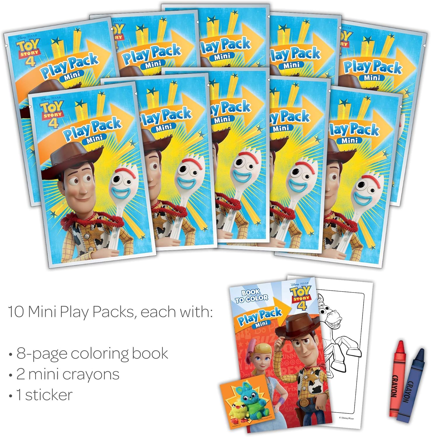 Toy Story 4 coloring pack provides kid-friendly activity for birthdays