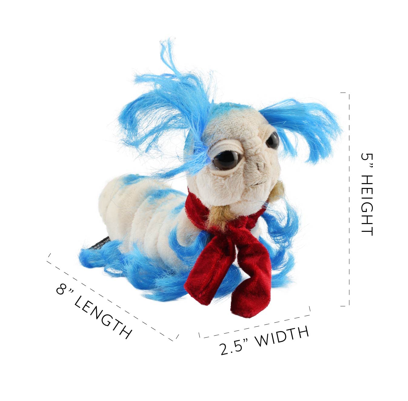 Toy Vault labyrinth mini worm plush compact size, ideal gift