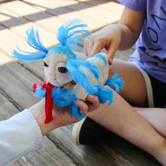 Toy Vault labyrinth mini worm plush front view for display