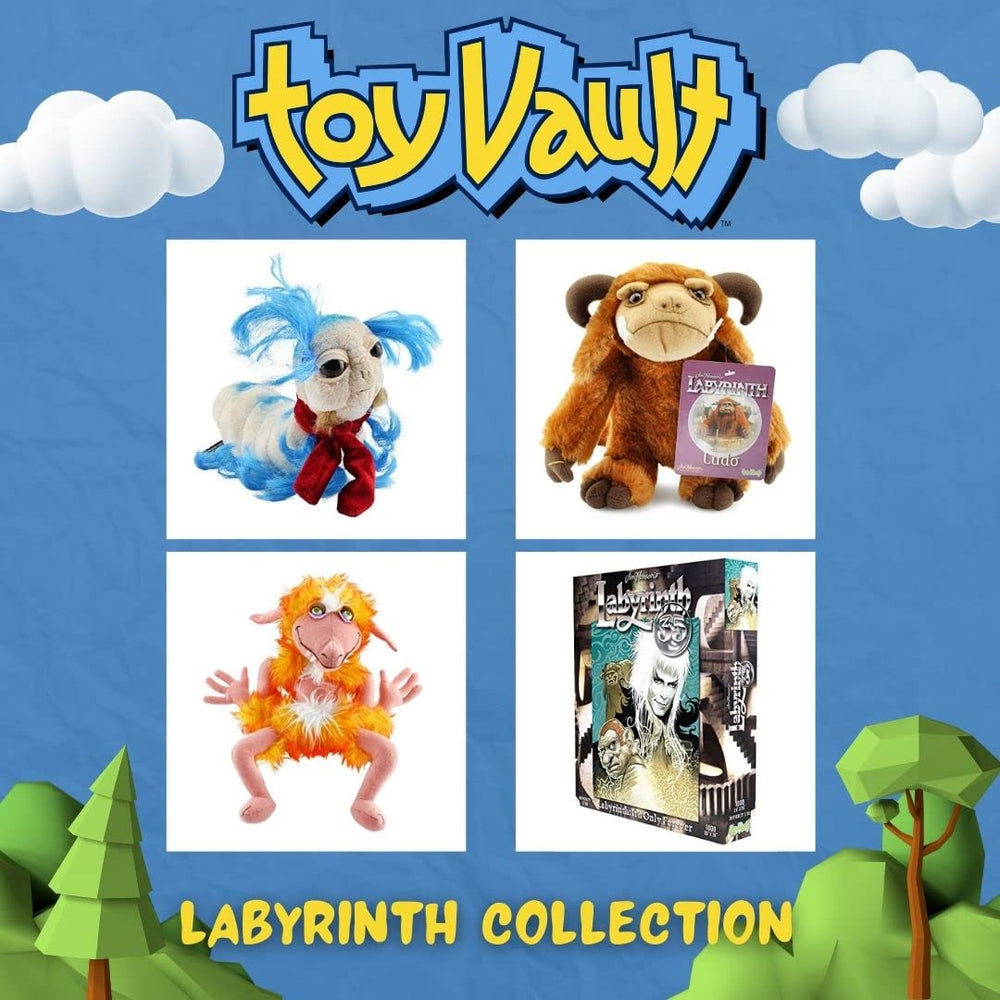 Toy Vault labyrinth mini worm plush red scarf highlight for nostalgia