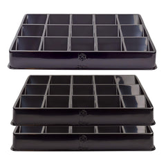 Toy Vault sorting trays with 15 slots for organized card sorting and display.