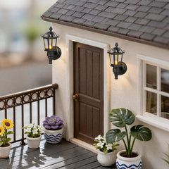 TOYANDONA decor light in metal black for durable dollhouse accents.