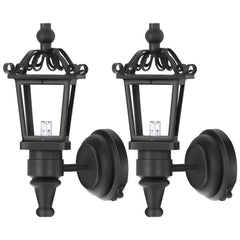 TOYANDONA 1:12 scale black LED wall sconce lighting for dollhouse interiors.