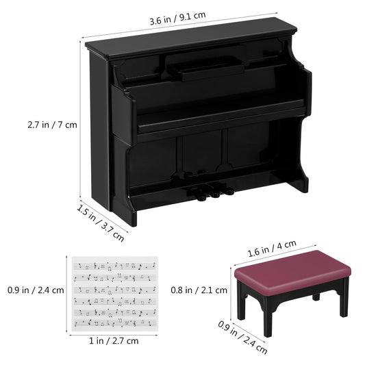 TOYANDONA mini piano stool side angle highlighting details for displays.