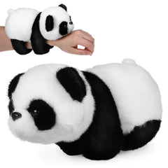 TOYANDONA panda slap bracelet closeup shows plush material and easy wear