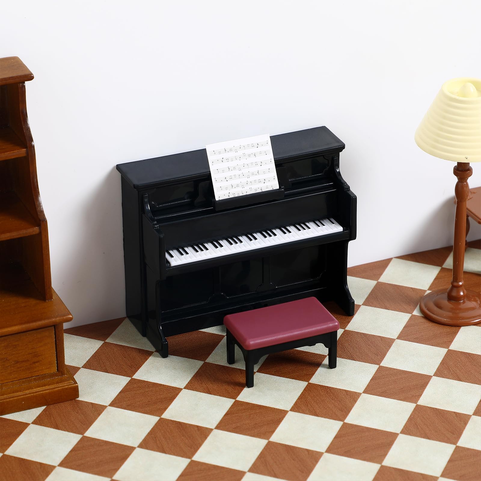 TOYANDONA closeup of piano stool detailing for realistic interiors.