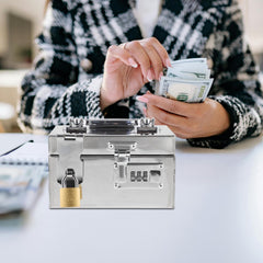 TOYANDONA Piggy Bank compact size fits desks while offering ample storage.