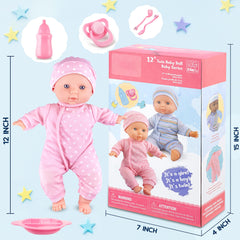 Toy Choi's twin dolls washable outfits simplify post-play cleanup