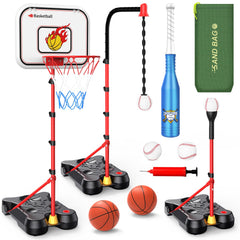 Toycost 4-in-1 basketball hoop set for versatile play indoors and outdoors