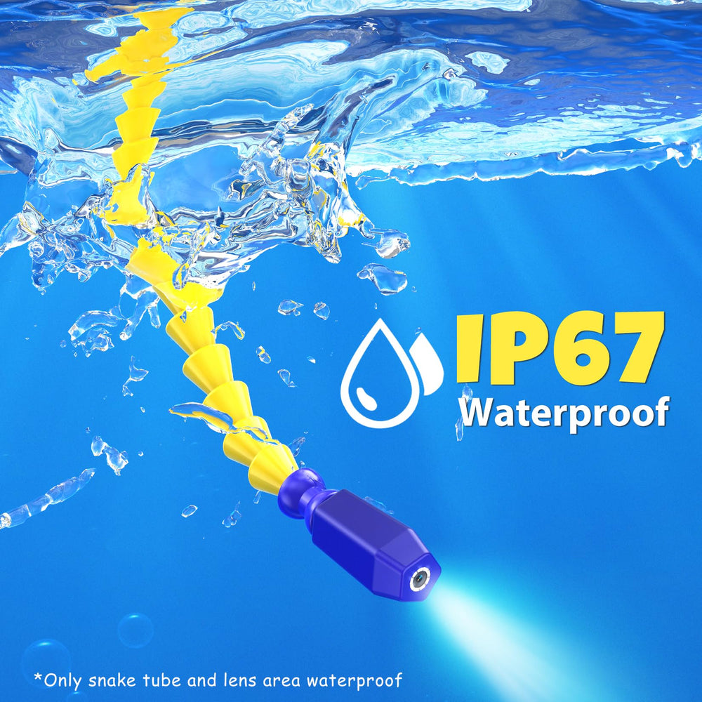 Toycost borescope snake camera is IP67 waterproof for safe underwater exploration