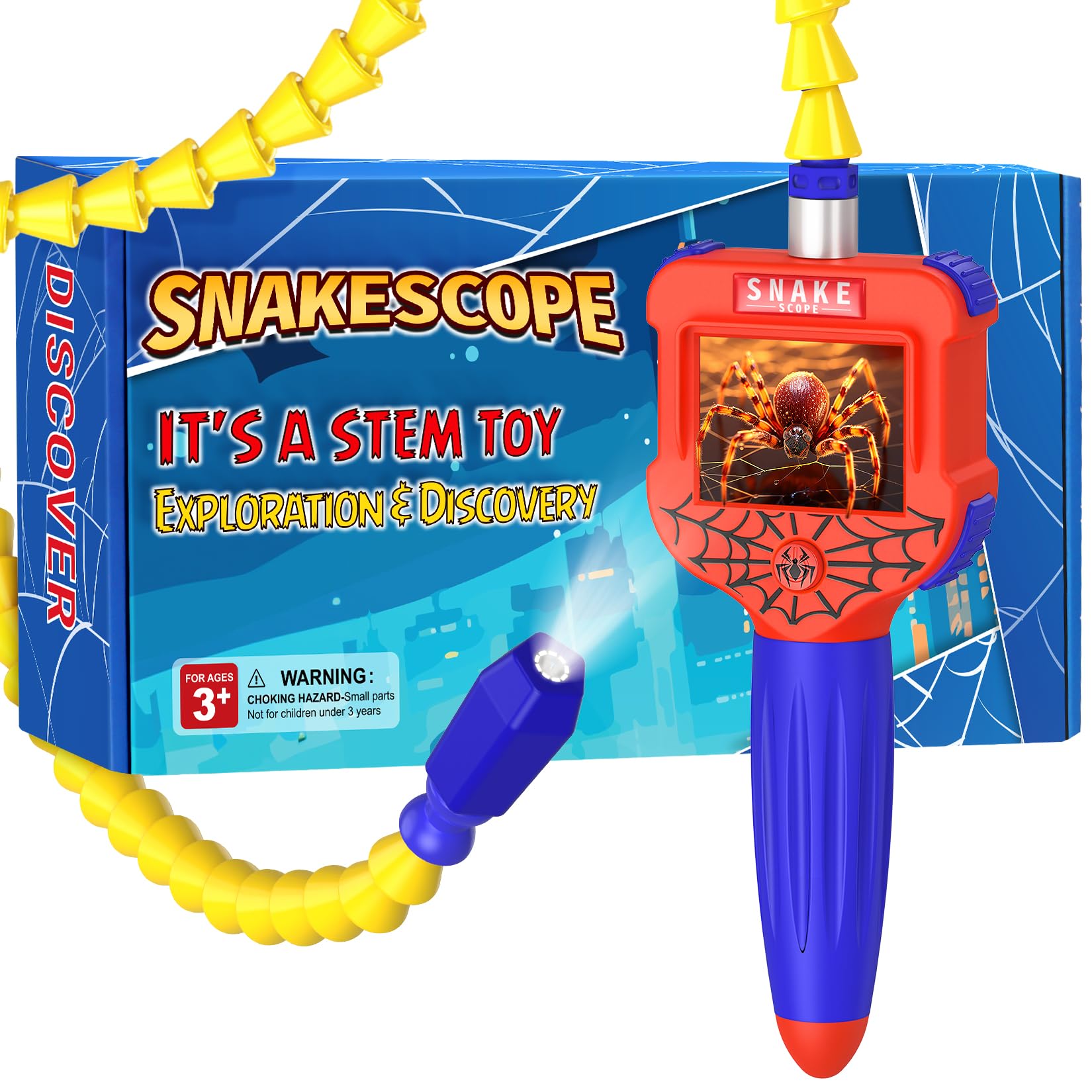 Toycost borescope snake camera real-time view helps kids explore hidden spaces safely