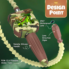 Toycost Borescope Snake Scope with 8 LED lights brightens dark corners during night explorations