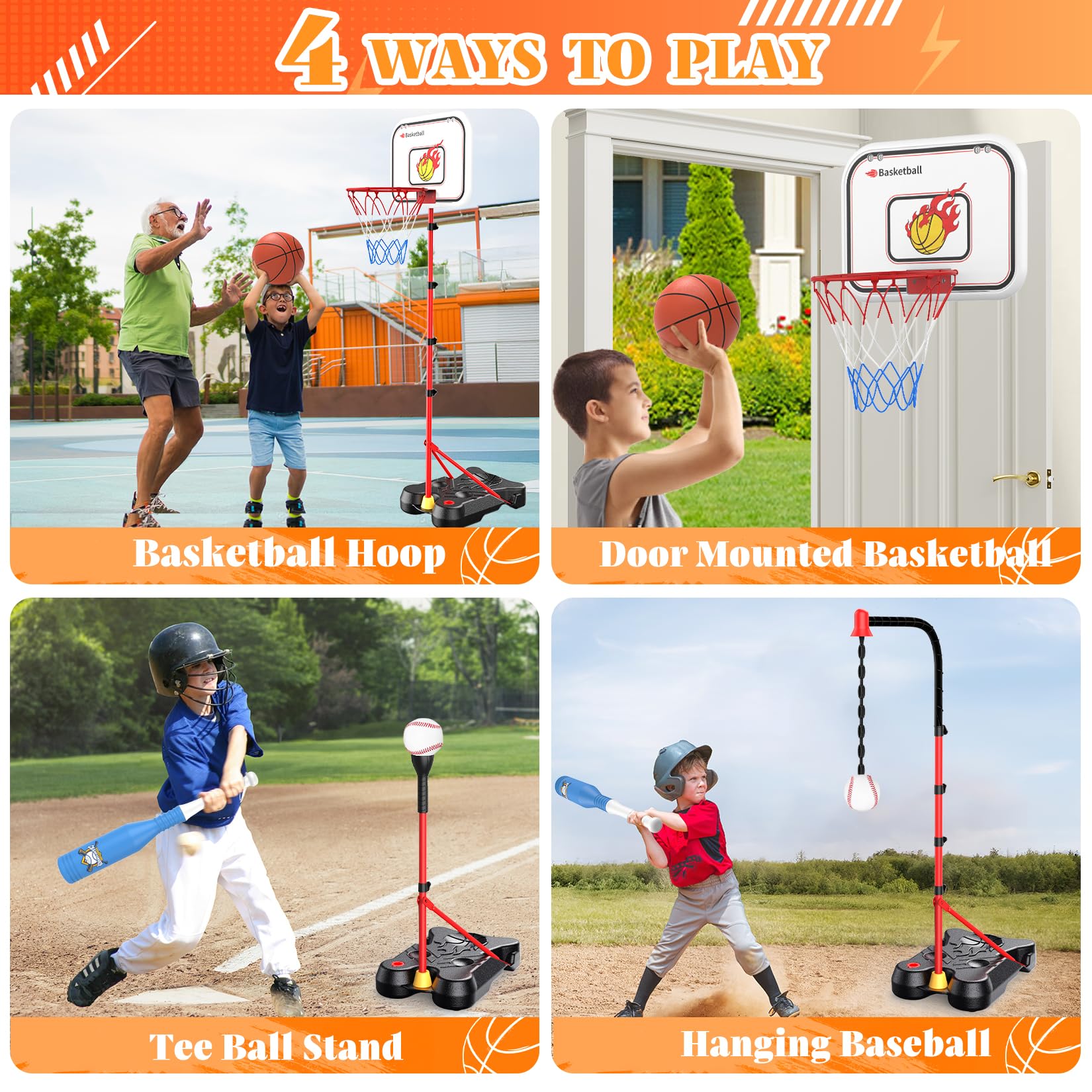 Toycost door-mount basketball hoop attached to a door for quick setup