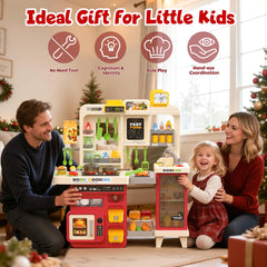 Toycost sink with water circulation for authentic washing play.